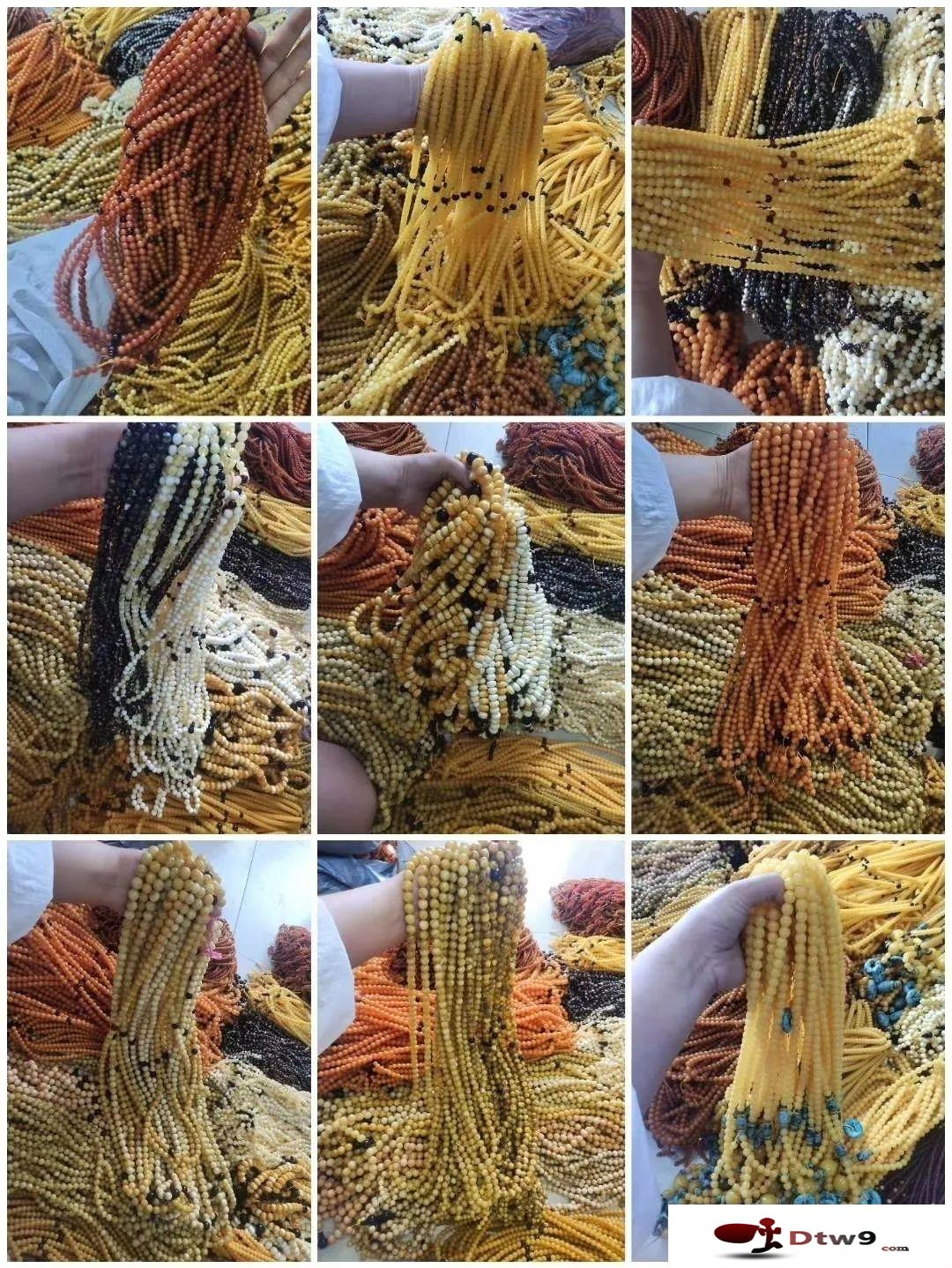 擺地?cái)傎u手串貨源批發(fā)，蜜蠟108顆手串，銀苗手串貨源批發(fā)