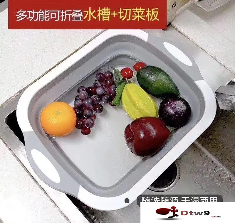 地?cái)側(cè)沼闷坟浽?，多功能折疊菜板，便捷抽水器，多層旋轉(zhuǎn)式調(diào)味批發(fā)貨源