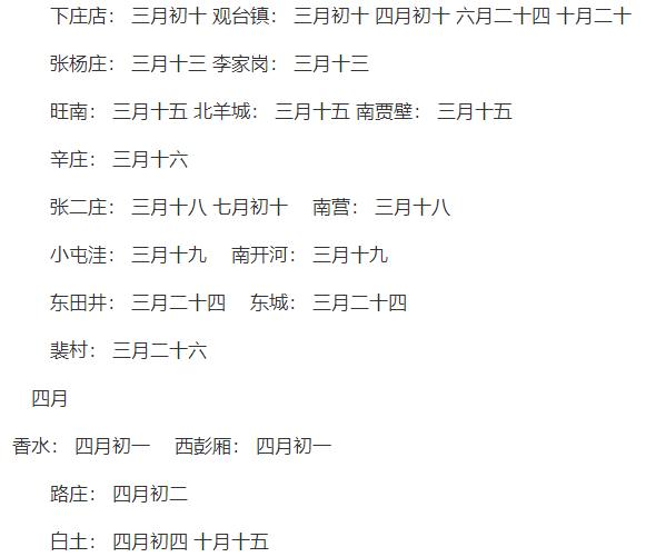 河北省趕集時(shí)間表 河北省趕集時(shí)間表